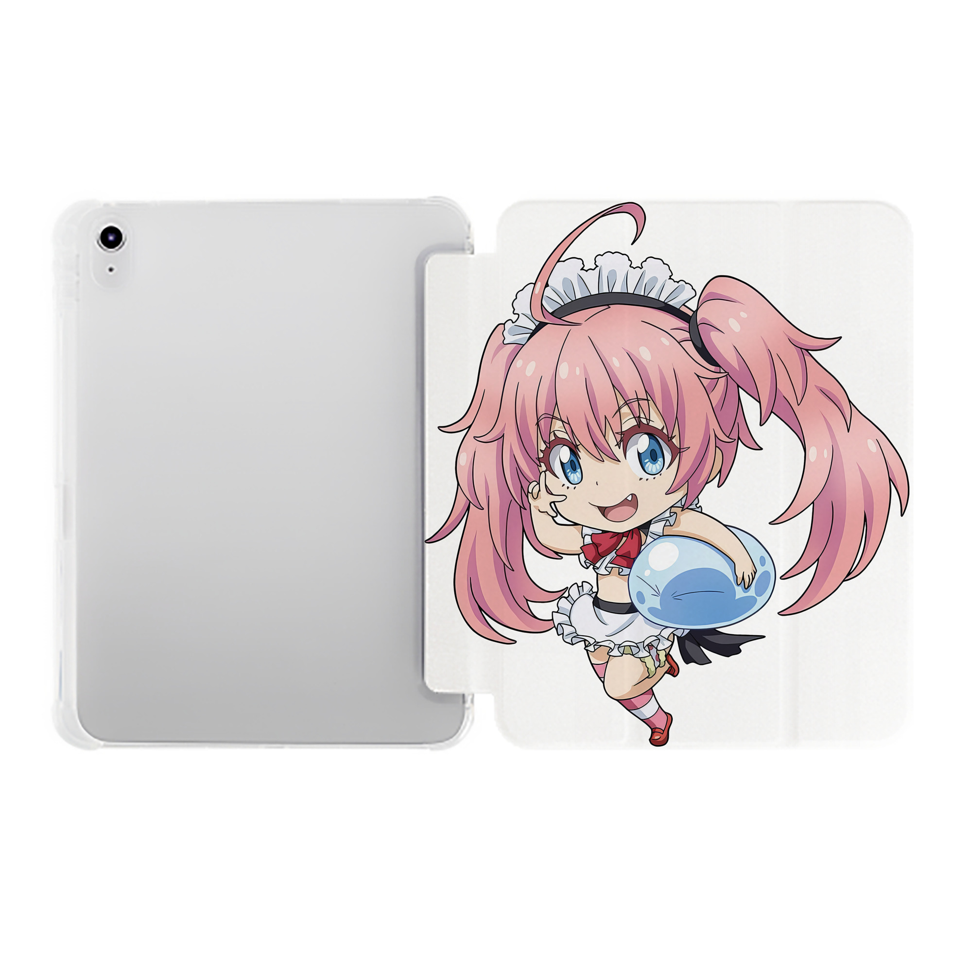 （画像用） 転スラ Regarding Reincarnated to Slime IPad ケース ペン収納付き 三つ折りスタンド PUレザー×シリコン 対応機種9.5/10.5/10.9インチ
